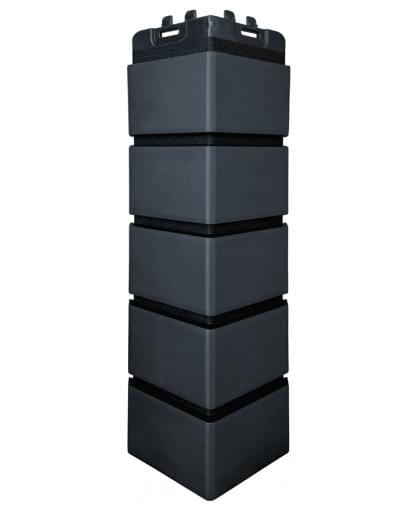 Угол наружный Grand Line Кирпич Клинкерный Design Графит, ШОВ RAL 9005